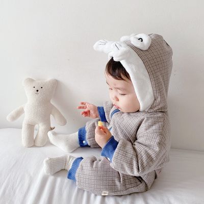Baby Autumn And Winter Boy Hooded JUmpsuit