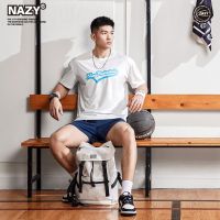 NAZY เสื้อนักเรียนแบรนด์แฟชั่นแขนสั้นแห้งเร็ว T เสื้อยืดชายตาข่ายผ้าไหมน้ำแข็งเสื้อยืดบาสเกตบอลชุดฝึกซ้อมชุดออกกำลังกาย