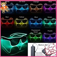 JJHY ตกแต่งฮาโลวีน DJ Blinds ที่มีสีสันเรืองแสงแบบคลาสสิกเทศกาลเรืองแสง EL สาย LED แสงนีออน