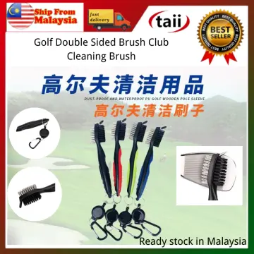 MyProCleaner Golf Club Iron Driver Cleaner Cleaning Brush Kit Polish Tools  Groove Nylon Steel Sporting