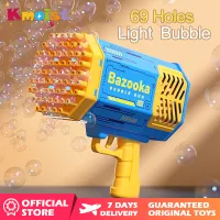 Kmoist 80/69 Holes Bubble Machine Electric Gatling Bubble Gu-n Bubbles Blowing Toy Soap Water Kids Summer Outdoor Play Toys for Children Girls Boys Gift 2022 Newest
