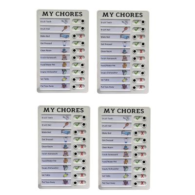 4X Checklist Note Marker Board Removable Chores Reusable Note Pad for Home Camping to Do List Chore Chart A