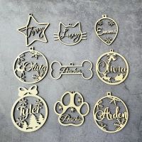 Custom Christmas Snowflake Ball Personalized Laser Cut Baubles Different Name Ornament Christmas Hanging Gift Tree Wooden Tags