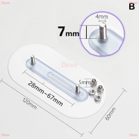 Dove ตะขอติดผนังกาวเหนียวไร้รอยต่อ2ชิ้นชั้นยึดเล็บหมุดคู่สติ๊กเกอร์สกรูแบบปรับได้ชุดตะขอแขวนติดผนัง