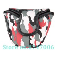 1pc Camouflage Golf Club Mallet Putter Head Cover With Magnetic Closure