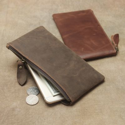 （Layor wallet）กระเป๋าคลัทช์ผู้ชายหนัง Luufan มีซิป,กระเป๋าสตางค์หนังแท้ผู้ชายธุรกิจกระเป๋าใส่สามารถจุบัตรได้มากกระเป๋าโทรศัพท์ผู้ชาย