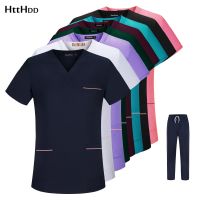 Unisex Doctor Suits Pet Grooming Clinic Nursing Clothes Workwear Womens Scrub Sets Tooth Health Check Work Medical Uniform Suits