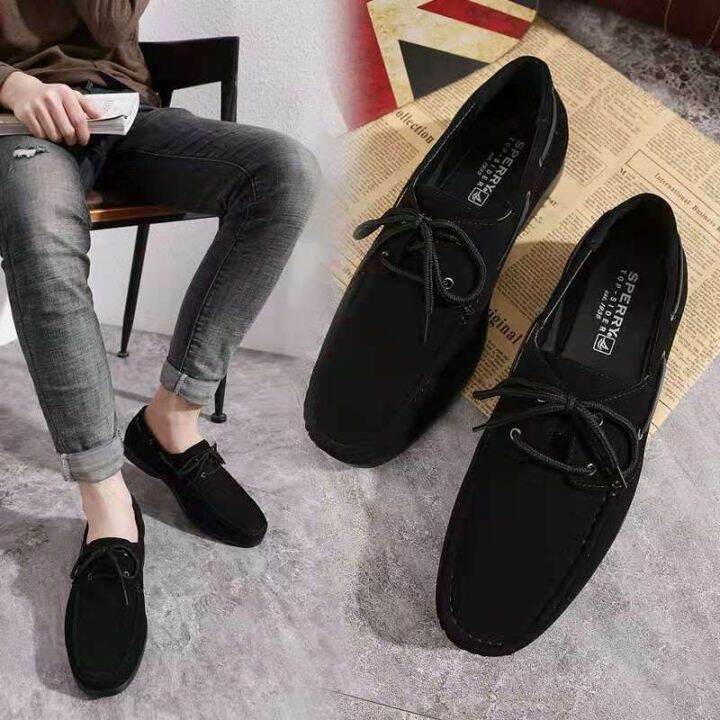 【in Stock】 Kai Fashion Men's Leather Loafer Topsider Shoes Boat Shoes 