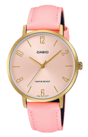 Casio Standard นาฬิกาข้อมือผู้หญิง สายหนัง รุ่น LTP-VT01GL,LTP-VT01GL-4B - สีชมพู