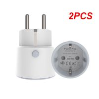 2PCS 2.4GHz Smart Plug WiFi Socket 10A Power Energy Monitoring Timer Switch EU Outlet Voice Control By Alexa Google Smart Socket Ratchets Sockets