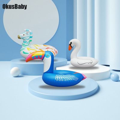 78.5x47cm Summer Swimming Ring Flamingo Toucan Swan Unicorn Giraffe Ring Floating Ride On Water Inflatable Toy For Baby Size