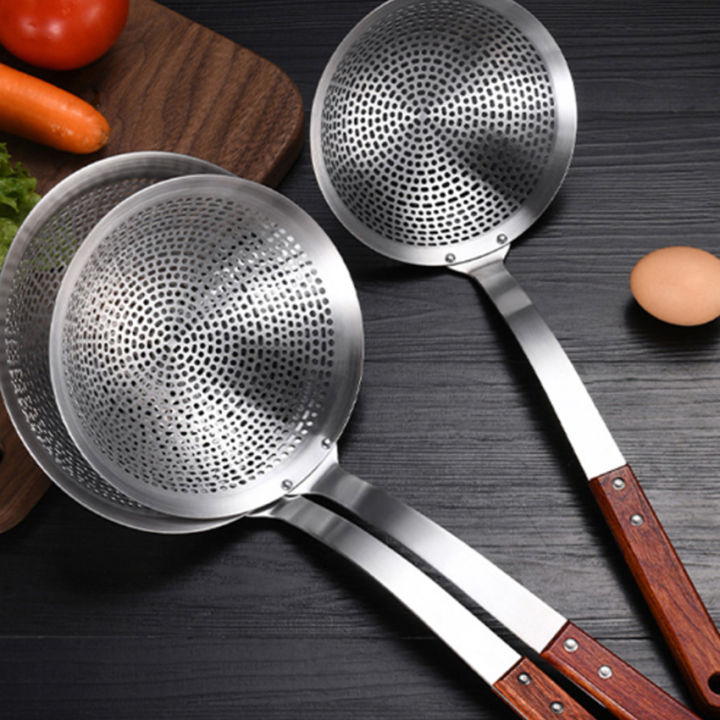 Solid Spider Strainer Skimmer Ladle With Handle Stainless Steel