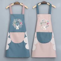 Rabbit Cartoon Apron Waterproof Unisex BBQ Bib Apron For Womens Kitchen Apron Cooking Baking Restaurant Workwear Cleaning Tools Aprons