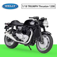 1:18 TRIUMPH Thruxton โมเดล1200รถจำลองโลหะผสมโลหะรถจักรยานยนต์ของเล่นของเล่นของขวัญของสะสมเด็ก