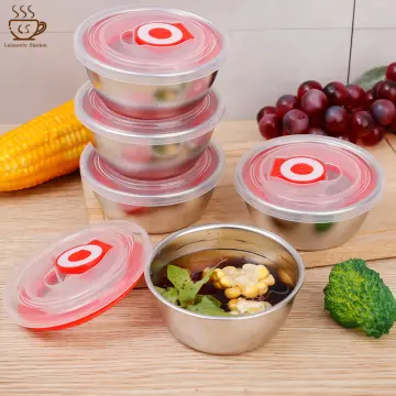 6oz Stainless Steel Snack Containers, Small Metal Food Storage