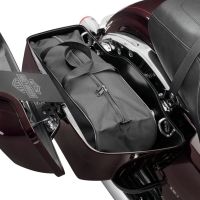 ฐานวางสัมภาระถุงอานรถจักรยานยนต์ไลเนอร์ Saddlebag สำหรับ Harley Touring Road King Electra ร่อนไปตามท้องถนนอัลตร้าทัวร์ FLHX 93-18