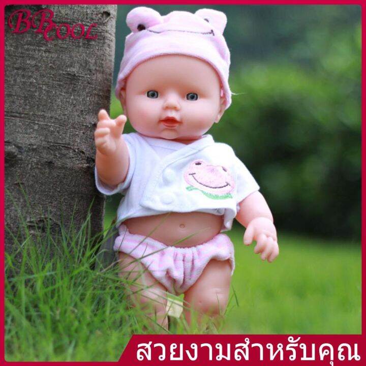 ตุ๊กตาเด็กทารกเสมือนจริงซิลิโคนไวนิล-30-ซม-reborn-กับผ้า