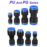 【YF】❅  Pneumatic Fittings Fitting Plastic 4mm 6mm 8mm 10mm Air water Hose Tube Push Straight Gas Connection