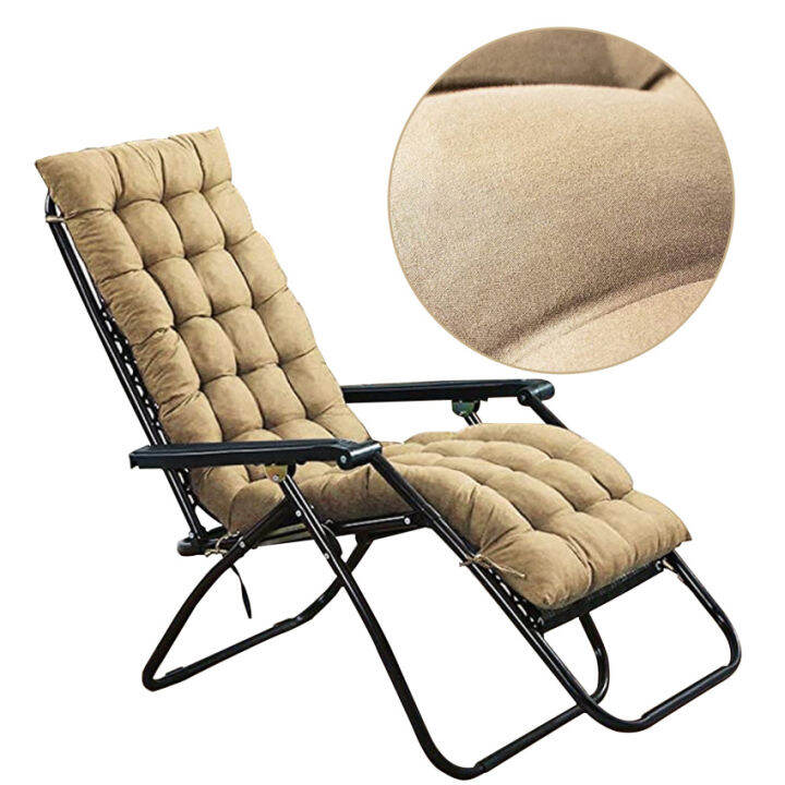 Sun Lounger Cushion Pad Replacement Sunbed Cushion Cover Thick Chair Pad for Outdoor Garden