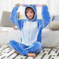 Panda Totoro Onesies Unisex Winter Stitch Unicorn Onesies Women Men Nightwear Anime Costumes Adults Flannel Sleepwear Pajamas