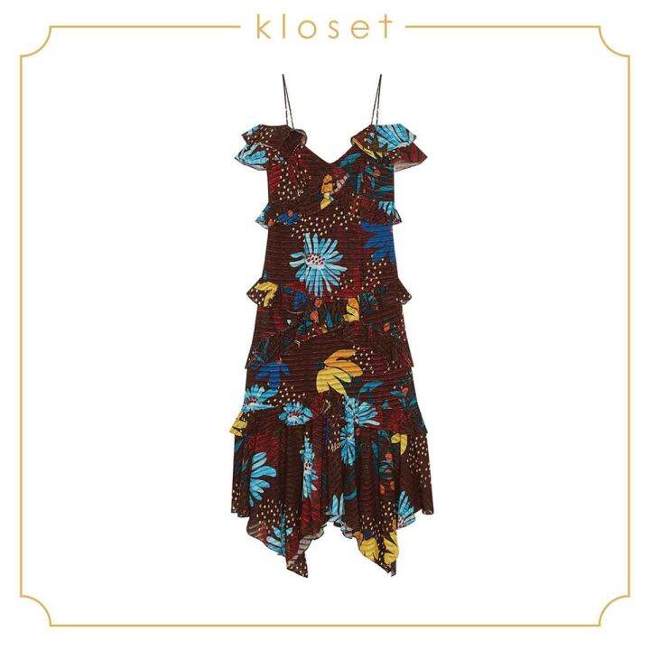 kloset-design-summer-dress-with-ruffles-detail-rs20-d010-เดรสผ้าชีฟอง-เดรชผ้าพิมพ์-เดรสแฟชั่น-เดรสสายเดี่ยว