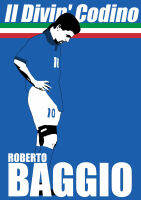 โปสเตอร์นักฟุตบอล Roberto Baggio รับทำ โปสเตอร์ติดผนัง ของแต่งบ้าน แต่งห้องนอน 77poster