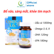 Viên dầu cá Omega 369 bổ sung EPA, DHA, dầu hoa anh thảo giúp bổ não