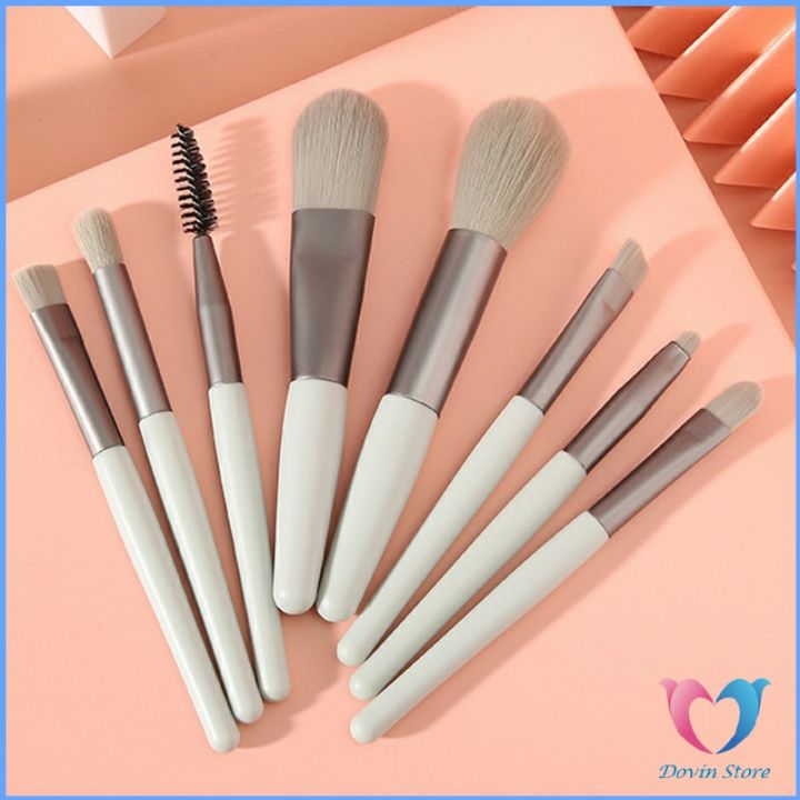 ชุดแปรงแต่งหน้า-8-ชิ้น-แปรงคิ้ว-แปรงปัดแก้ม-makeup-brush-set