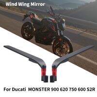 สำหรับ Ducati 900มอนสเตอร์620 600 750 S2R800ไฮเปอร์โมตาร์ดกระจกย้อนกลับมองหลังลมกระจกรถจักรยานยนต์อเนกประสงค์