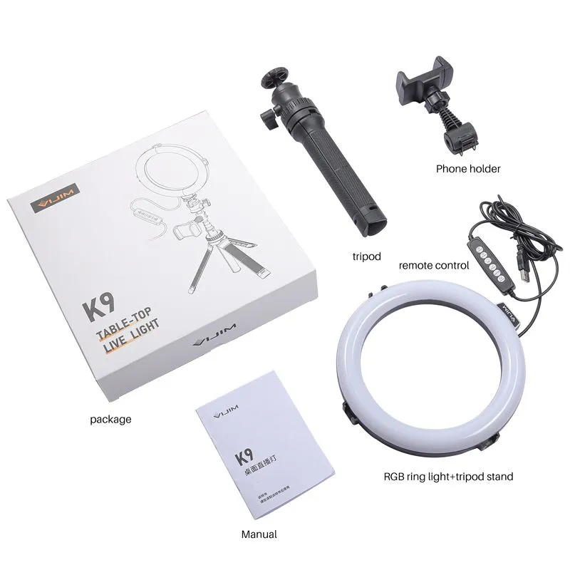 ring light extendable tripod