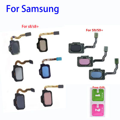 Samsung Galaxy S8 + S9บวก G955 G950 S8plus G965 G960 S9plus กลับปุ่มโฮมเครื่องสแกนลายนิ้วมือเซนเซอร์คืนสายเคเบิ้ลหลักชิ้นส่วนซ่อมโทรศัพท์