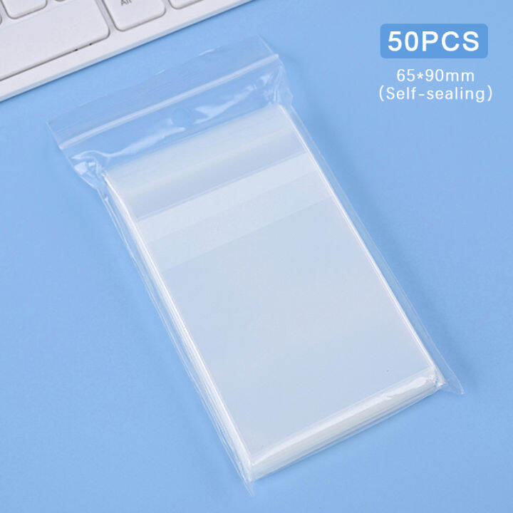 Sissi 50pcs Korea Card Sleeves Clear Acid Free CPP Hard 3 Inch ...