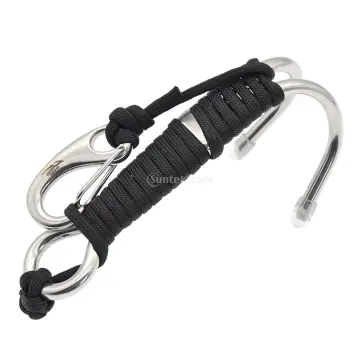 Retractable Coiled Tether Fishing Rope Coil with Metal Clip Rod Leash  Extension
