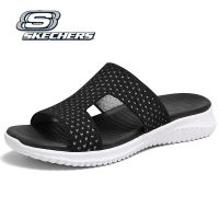 Skechers_รองเท้าแตะผู้หญิง On-The-GO GOwalk 5 รองเท้าแตะส้นสูงยืดหยุ่นสูงรูปตัว I ของผู้หญิง-Grey