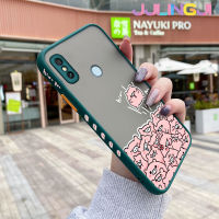 Jlingji เคสสำหรับ Xiaomi Redmi Note 5 Note 5 Pro Note 5A Prime เคสลายหมูบางน่ารักมีน้ำค้างแข็งโปร่งใสแข็งขอบสี่เหลี่ยมกันกระแทกปลอกซิลิโคนคลุมทั้งหมดเคสนิ่ม