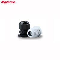 【cw】 100pcs/lots PG19 Black/white Plastic Cable Glands Joints IP68 connector for 12 15mm !