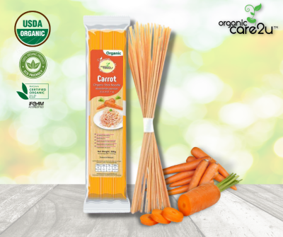 Organic Care2U Carrot Organic Stick Noodle เส้นออร์แกนิค รสแครอท (200 g)
