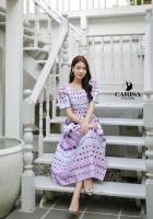 JISOO S M L พร้อมส่ง (R24) Dress เดรส เดรสลายไทย ชุดลายไทย เดรสสั้น เดรสยาว เดรสออกงาน เดรสผู้หญิง เดรสสีชมพู ชุดสีชมพู เดรสแฟชั่น ใส่ไปวัด ใส่ไปงานแต่ง