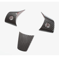 Car Steering Wheel Button Panel Frame Sticker For Tesla Model 3 Y Interior Carbon Fiber Decoration Decals Styling Accessories