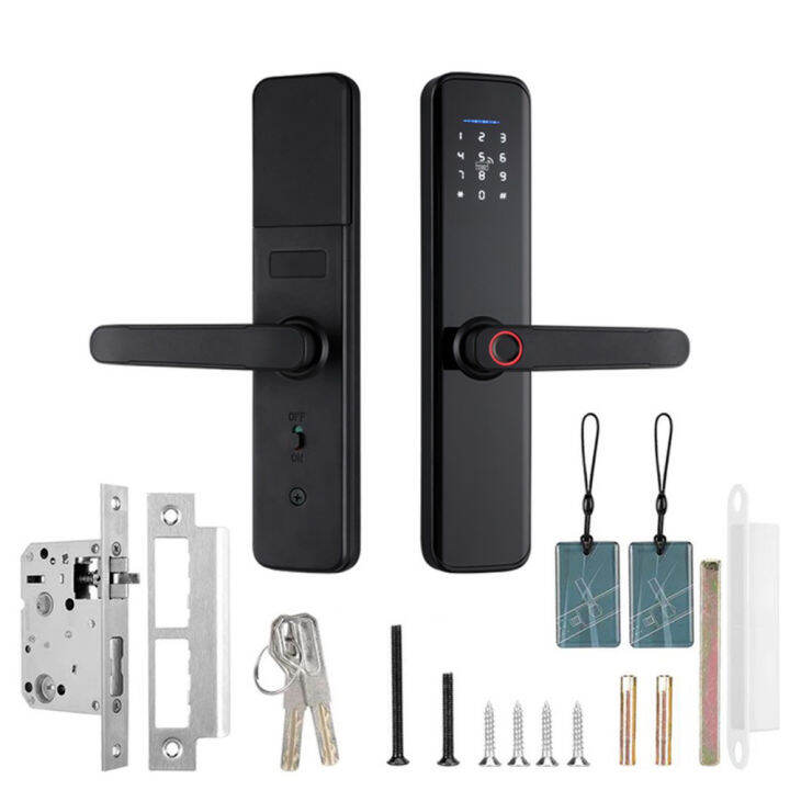 Tuya Smart Lock Fingerprint Lock Door Lock Keypad Door Lock with Handle