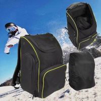 55L Large Capacity Backpack Storage Boots Helmet Clothing Can Placed Skis Backpack with bag cover Adjustable Waterproof