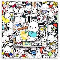 Sanrio Pachacco สติกเกอร์การ์ตูนน่ารักสำหรับเด็กของขวัญการตกแต่ง DIY ของเล่นแล็ปท็อปกระเป๋าเดินทางสเก๊ตบอร์ดหมวกกันน็อคสติกเกอร์โทรศัพท์10/30/50ชิ้น