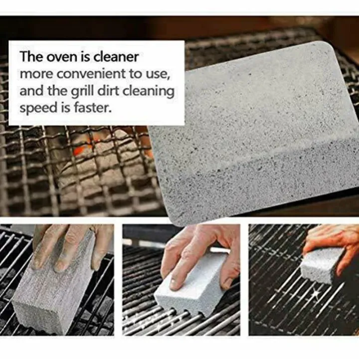 BBQ Grill Cleaning Brick Block Barbecue Cleaning Stone Stains Grease