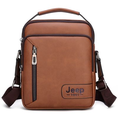 Luxury Brand Vintage Messenger Bags Men Leather Shoulder Bag Male Handbag Brown Black Side Bag Business Crossbody Bag For Men