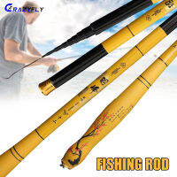 Crazyfly 43ซม. แบบพกพาคาร์บอนคันเบ็ด Super Hard Super Short Hand Rod สตรีมมิ่ง Rods สำหรับ River,Lake,Reservior,Stream,Pond