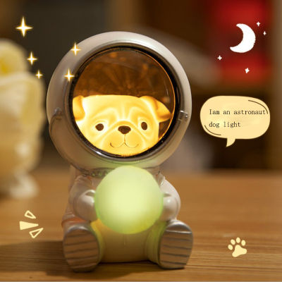 NEW Creative Galaxy Guardian LED Night Light Cute Pet Moon Spaceman Lamps Astronaut Bedroom Decorative Baby Kids Toys Gift