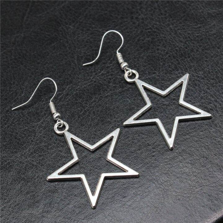 fashion-handmade-simple-design-silver-color-hollow-star-pendant-earrings-women-dangle-earrings-aliexpress