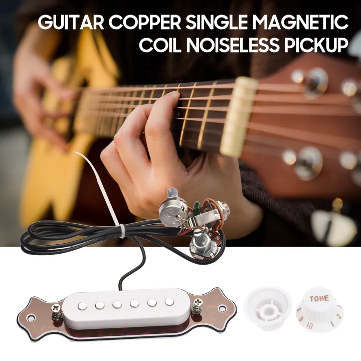 Guitar Magnetic Single Coil Noiseless Pickup Folk Acoustic Guitar Sound