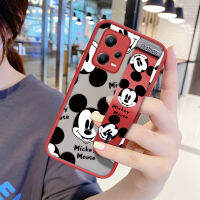 เคสเคสโทรศัพท์มือถือสำหรับ Xiaomi Redmi Note 12 5G Xiaomi Poco X5 5G (มีสายรัดข้อมือ) เคสการ์ตูน Mickey Mouse ด้านหลังเป็นฝ้ากันกระแทกสำหรับเด็กผู้หญิงขอบนิ่มฝาครอบเลนส์เต็มรูปแบบเคสโทรศัพท์บางพิเศษ