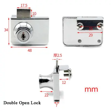 Myhomera Display Showcase Cabinet Lock Double Glass/ Single Glass